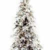 Seasonal * | 9 Flocked Pine Long Needle Prelit Artificial Christmas Tree