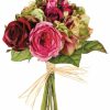 Artificial Florals & Plants * | 10.5 Rose/Hydrangea Mixed Bouquet Rose Green Box Of 6