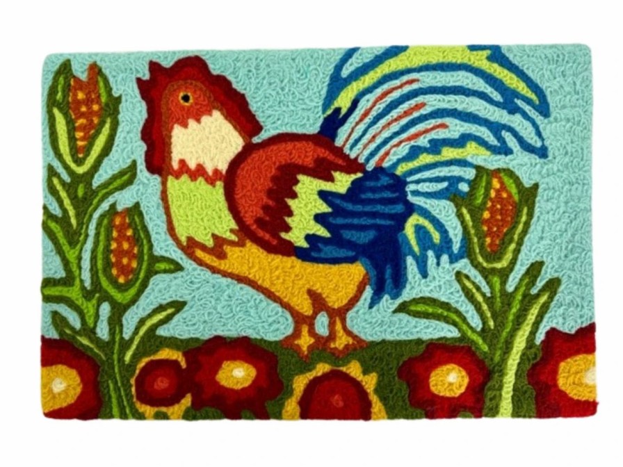 Doormats * | Jellybean Rug Country Rooster