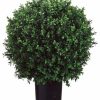 Artificial Florals & Plants * | 23.5 Ball Shape Boxwood Topiary In Plastic Pot Set Of 2