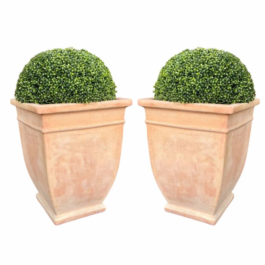 Artificial Florals & Plants * | Uv Resistant Cypress Urn Topper 22 Inch Set Of Two