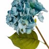 Artificial Florals & Plants * | Dried Garden Artificial Hydrangea Stem Blue Set Of 6