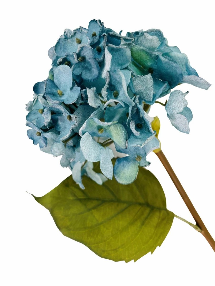 Artificial Florals & Plants * | Dried Garden Artificial Hydrangea Stem Blue Set Of 6