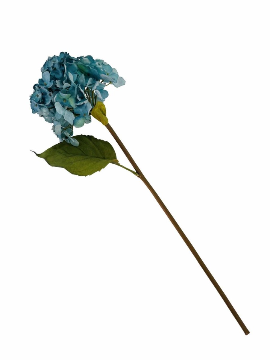 Artificial Florals & Plants * | Dried Garden Artificial Hydrangea Stem Blue Set Of 6