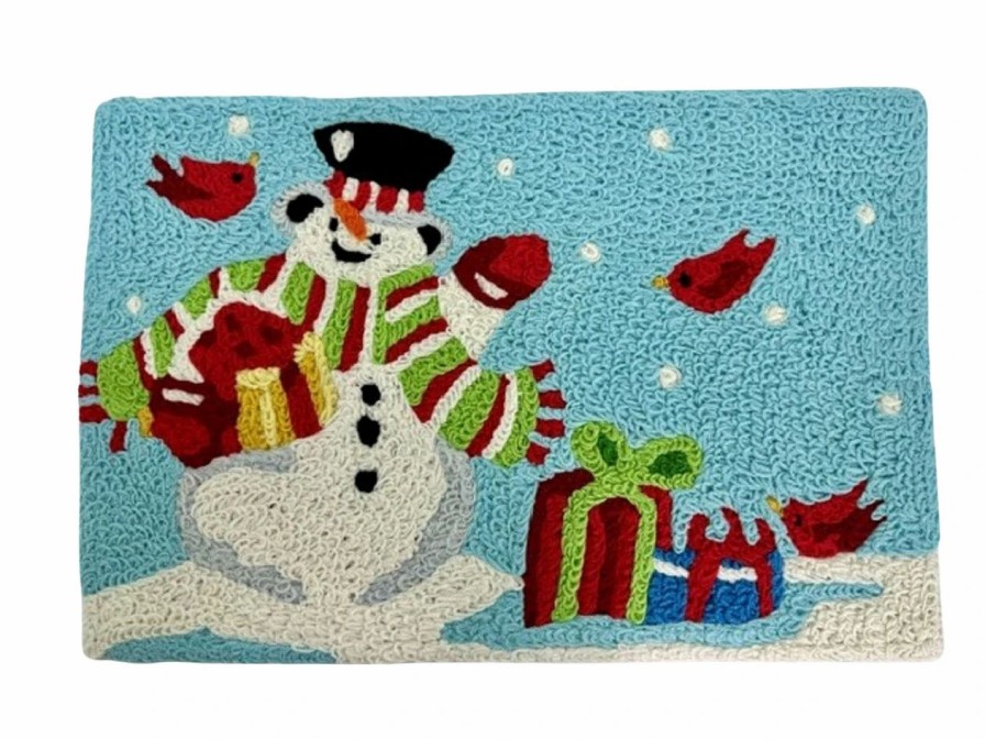 Doormats * | Jellybean Rug Waving Snowman With Gifts