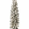 Seasonal * | 6 Flocked Potted Prelit Artificial Christmas Tree