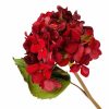 Artificial Florals & Plants * | Dried Garden Artificial Hydrangea Stem Red Set Of 6