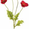 Artificial Florals & Plants * | 23.6 Poppy Spray Red Box Of 12