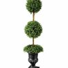 Artificial Florals & Plants * | Boxwood Wreath Double Ball Topiary In Urn 54