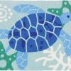 Doormats * | Jellybean Rug Blue Sea Turtle 20 X 30