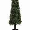 Artificial Florals & Plants * | 39 Artificial Deluxe Boxwood Cone Topiary