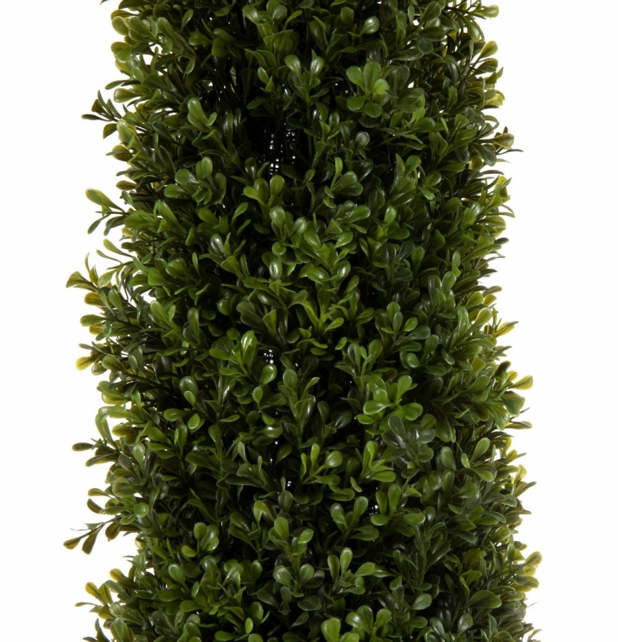 Artificial Florals & Plants * | Spring Boxwood Obelisk In Wood Container 48