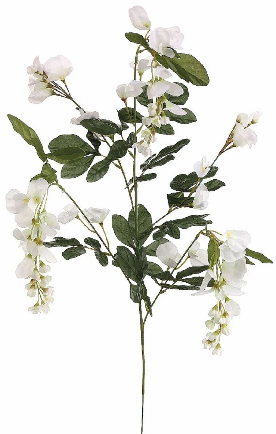 Artificial Florals & Plants * | 33 Wisteria Spray X 5 White Box Of 12