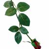 Artificial Florals & Plants * | Rose Bud Stem Red 23 Set Of 24