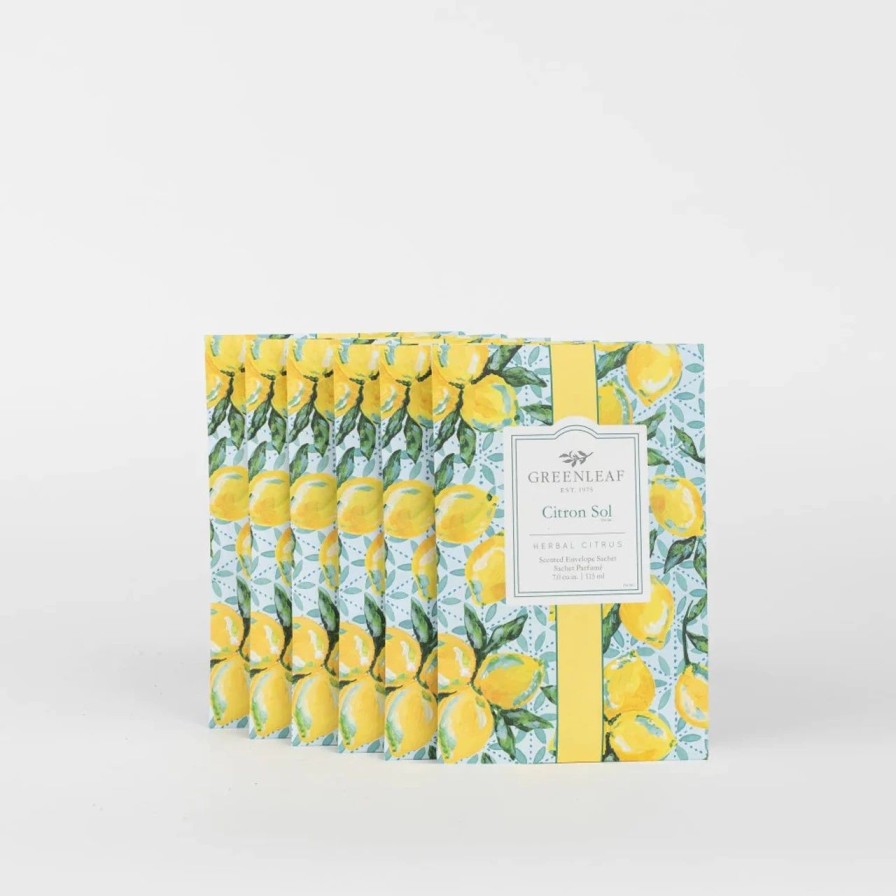 Candles, Melts, Accessories * | Greenleaf Sachet 6 Pack Citron Sol