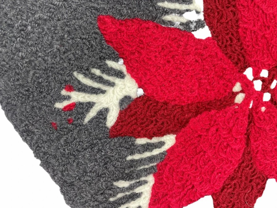 Doormats * | Jellybean Rug Poinsettias On Gray