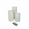 Candles, Melts, Accessories * | Flameless Led Candles With Remote 3 Pc Set Ivory