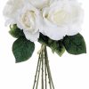 Artificial Florals & Plants * | 11 Rose Bouquet White Box Of 12