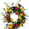 Artificial Florals & Plants * | Summer Garden Monarch Wreath 24