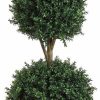 Artificial Florals & Plants * | 6Ft Triple Ball Shape Boxwood Topiary In Plastic Pot