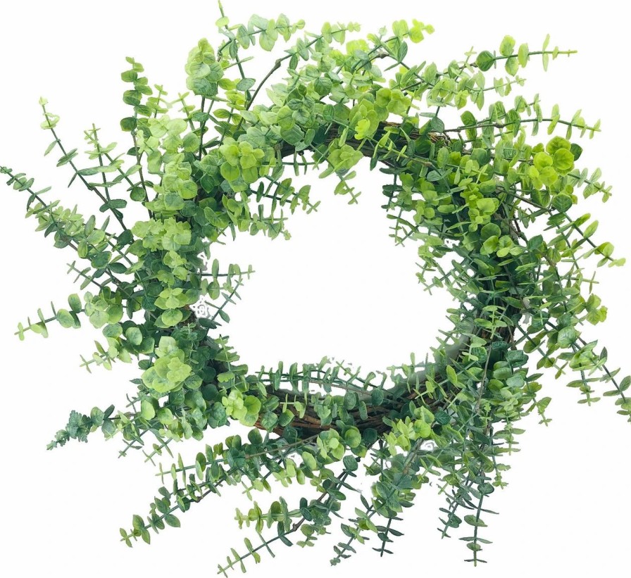 Artificial Florals & Plants * | Eucalyptus Artificial Wreath 24