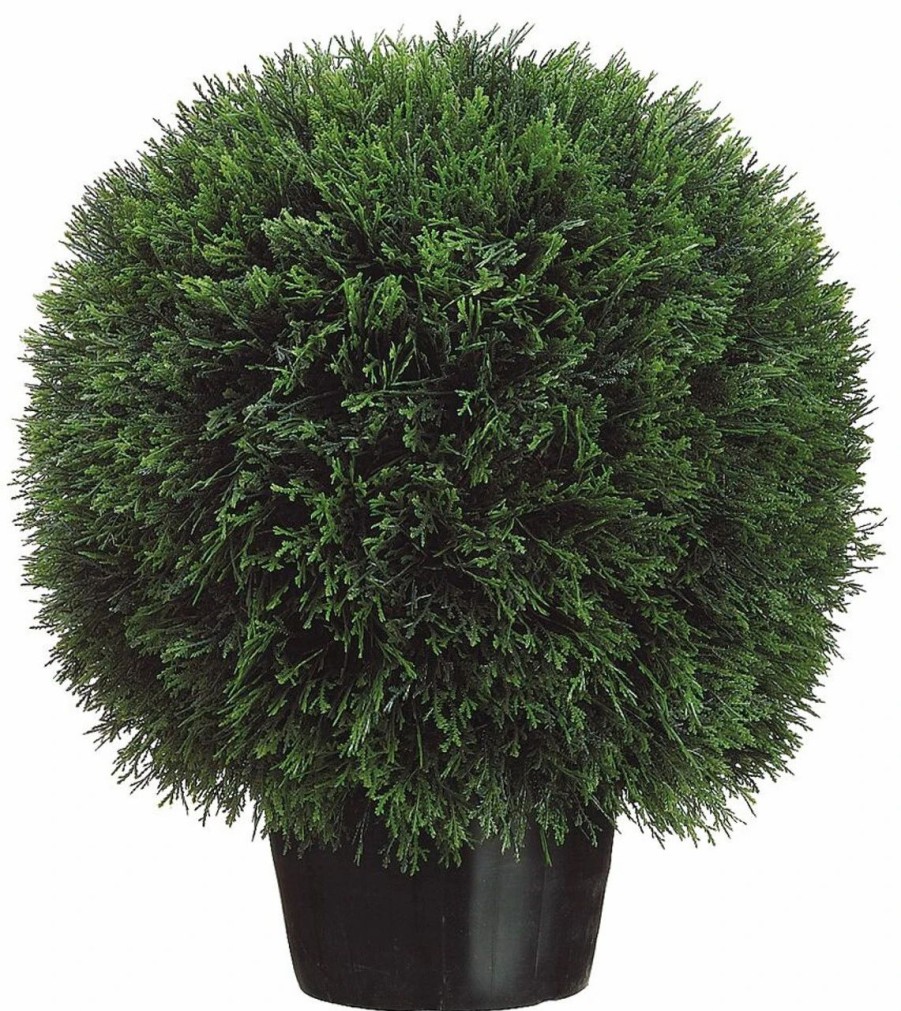 Artificial Florals & Plants * | 20 Cedar Ball Topiary In Pot