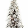 Seasonal * | 12 Flocked Pine Long Needle Prelit Artificial Christmas Tree