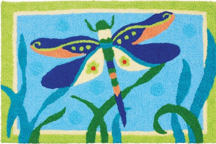 Doormats * | Jellybean Rug Fancy Dressed Dragonfly