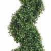 Artificial Florals & Plants * | 5 Knock-Down Pond Boxwood Spiral Topiary In Plastic Pot