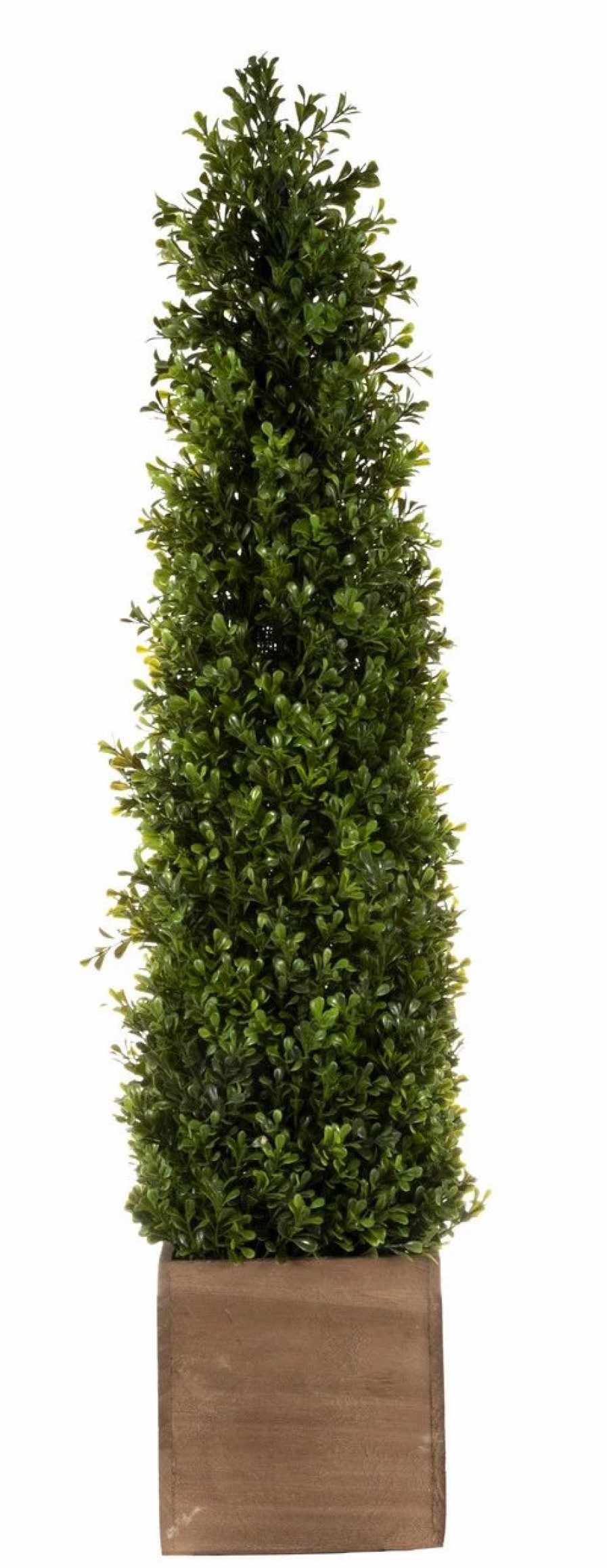 Artificial Florals & Plants * | Spring Boxwood Obelisk In Wood 36