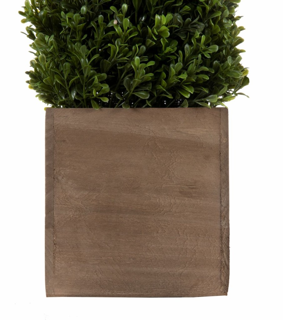 Artificial Florals & Plants * | Spring Boxwood Obelisk In Wood 36