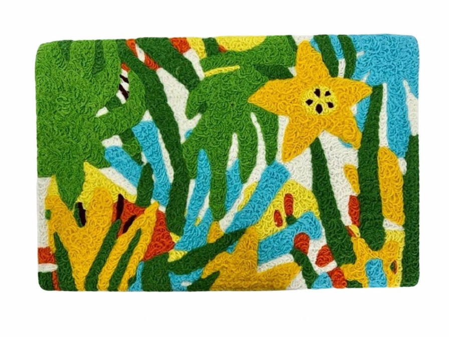 Doormats * | Jellybean Rug Palm And Flower Thatch Doormat