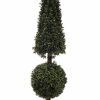 Artificial Florals & Plants * | 52 Artificial Deluxe Boxwood Ball Cone Topiary