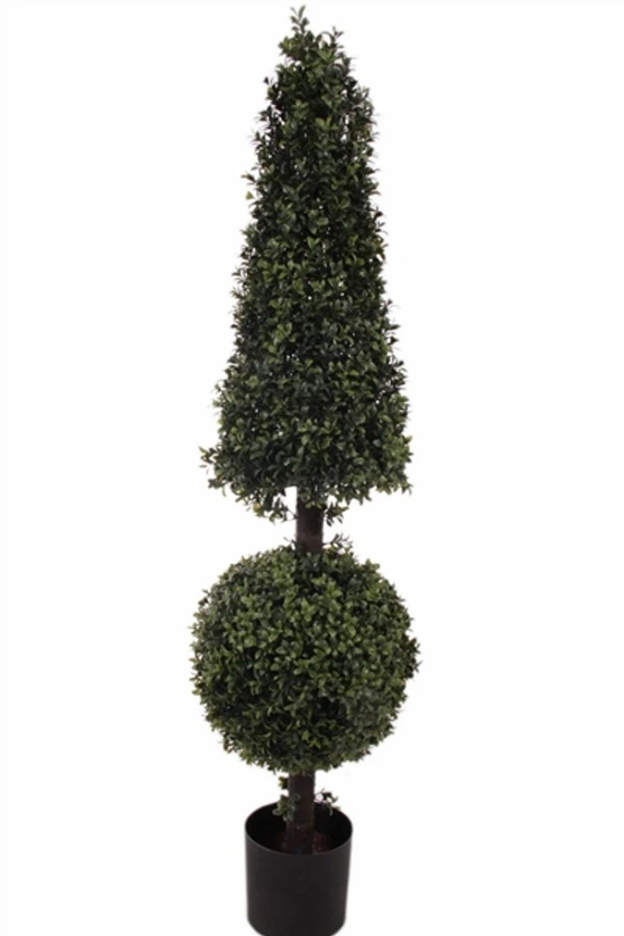 Artificial Florals & Plants * | 52 Artificial Deluxe Boxwood Ball Cone Topiary