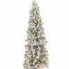 Seasonal * | Vienna Slim Artificial Flocked Tree 4Ft Unlit