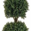 Artificial Florals & Plants * | 5Ft Triple Ball Shape Boxwood Topiary In Plastic Pot