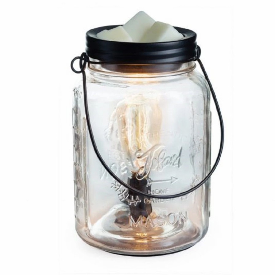 Candles, Melts, Accessories * | Candle Warmers Glass Mason Jar Vintage Bulb Illumination Fragrance Warmer