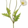 Artificial Florals & Plants * | 23.6 Poppy Spray White Box Of 12