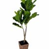 Artificial Florals & Plants * | Potted Artificial Fiddle Leaf Tree 3Ft