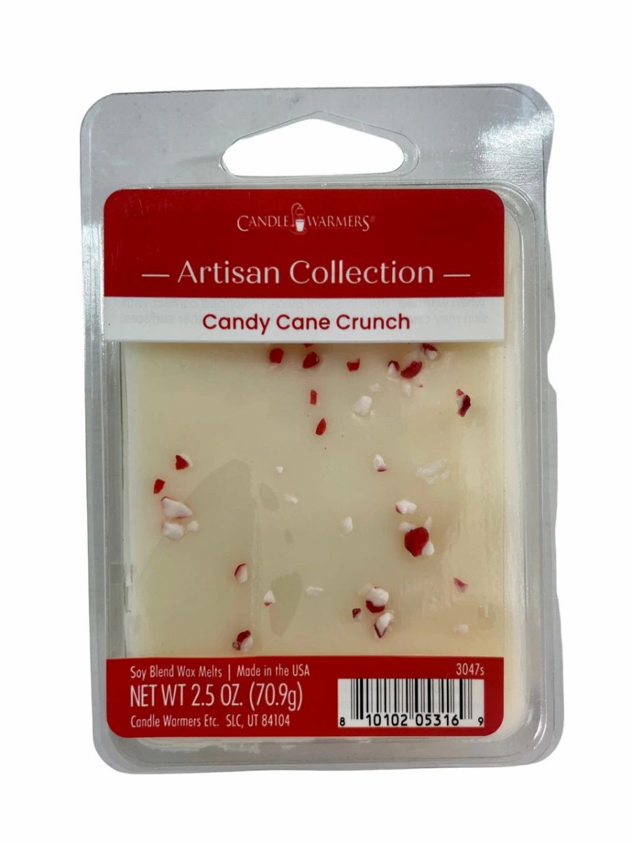 Candles, Melts, Accessories * | Candle Warmers Artisan Soy Wax Melt Candy Cane Crunch Set Of 4